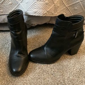 Black Booties with buckle detail